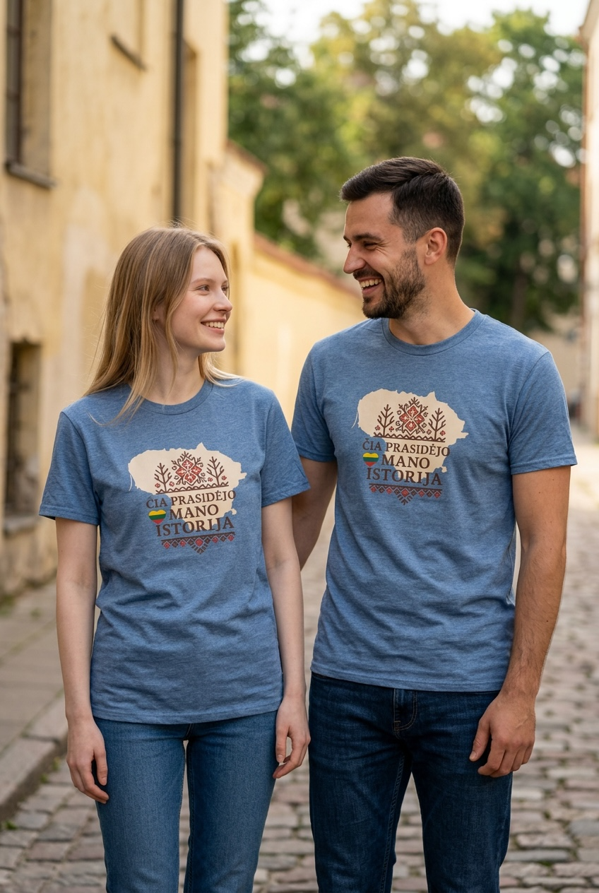 ČIA PRASIDĖJO MANO ISTORIJA Heather Indigo T-Shirt