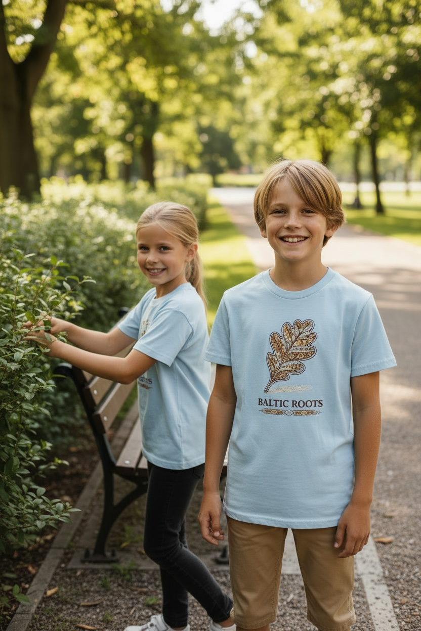 Youth BALTIC ROOTS Light Blue T-Shirt
