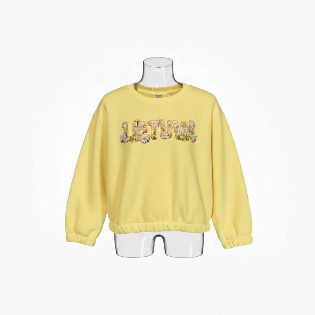 LIETUVA Chamomile Girls Fleece Sweatshirt and Jog Pants Set