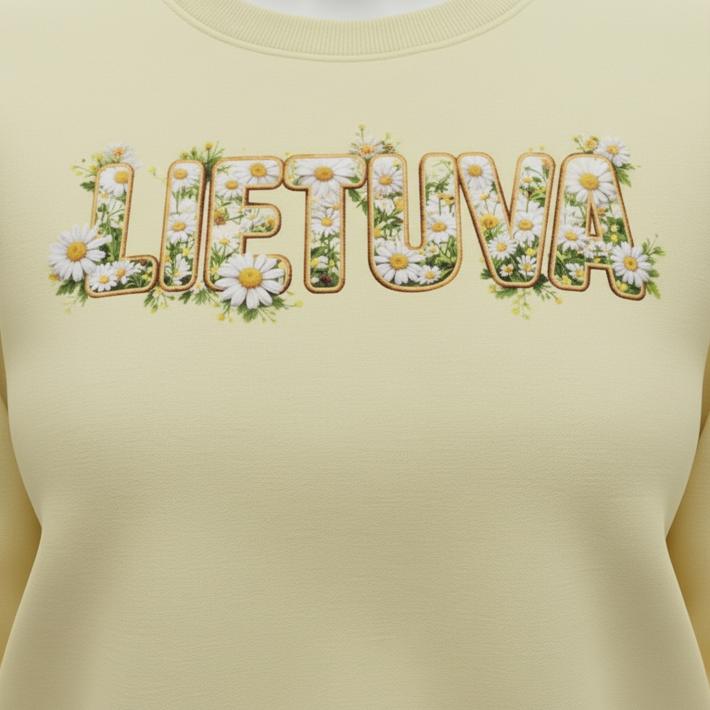 LIETUVA Chamomile Girls Fleece Sweatshirt and Jog Pants Set