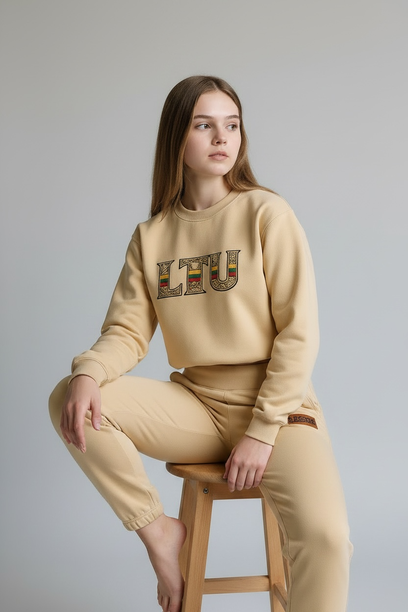 LTU Girls Fleece Sweatshirt and Jog Pants Set