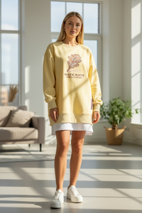 BALTIC ROOTS Oversized Zipper Slit Sweatshirt Mini Dress