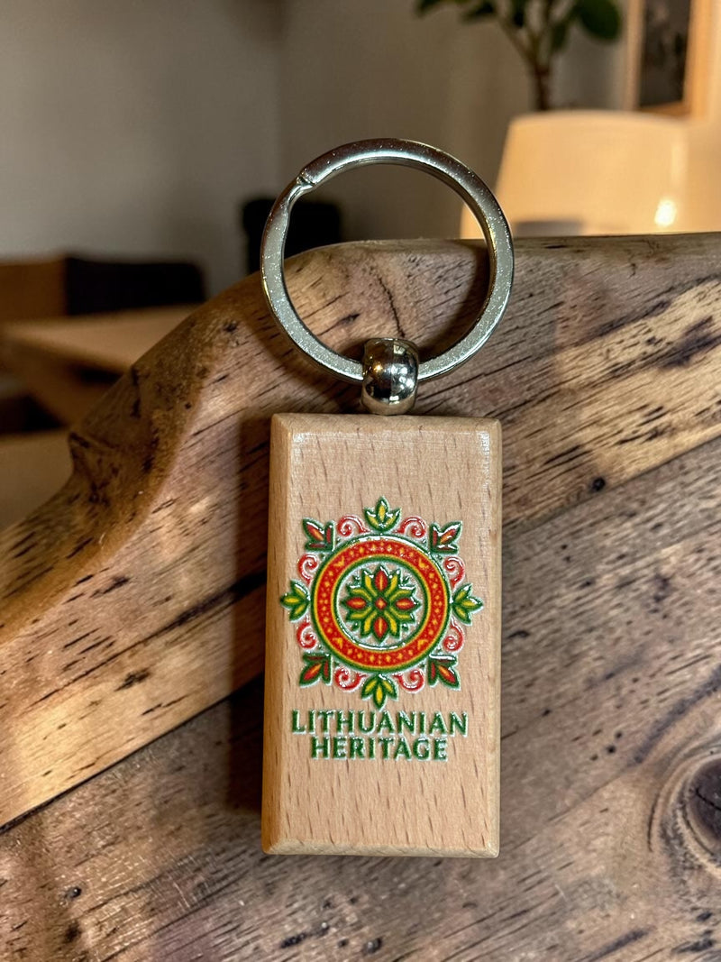 LITHUANIAN HERITAGE Wooden Keychain