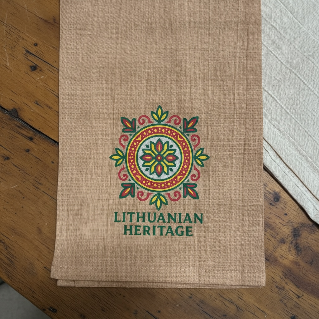 LITHUANIAN HERITAGE Flour Sack Kitchen Towel