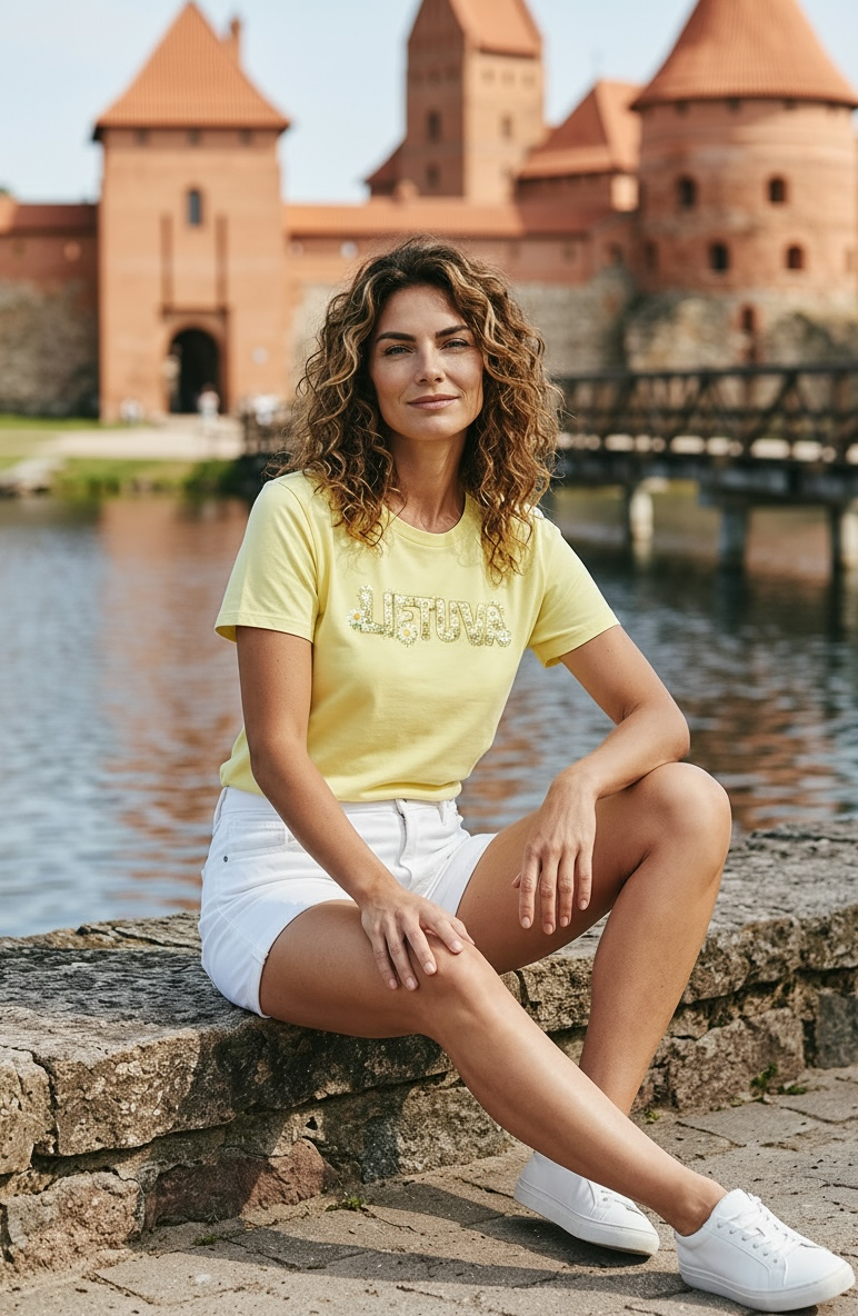 LIETUVA CHAMOMILE Yellow T-Shirt