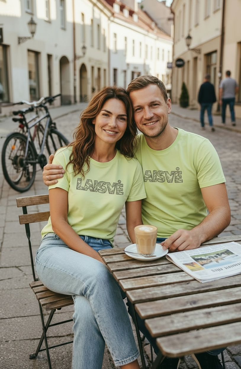 LAISVĖ Pistachio Green T-Shirt