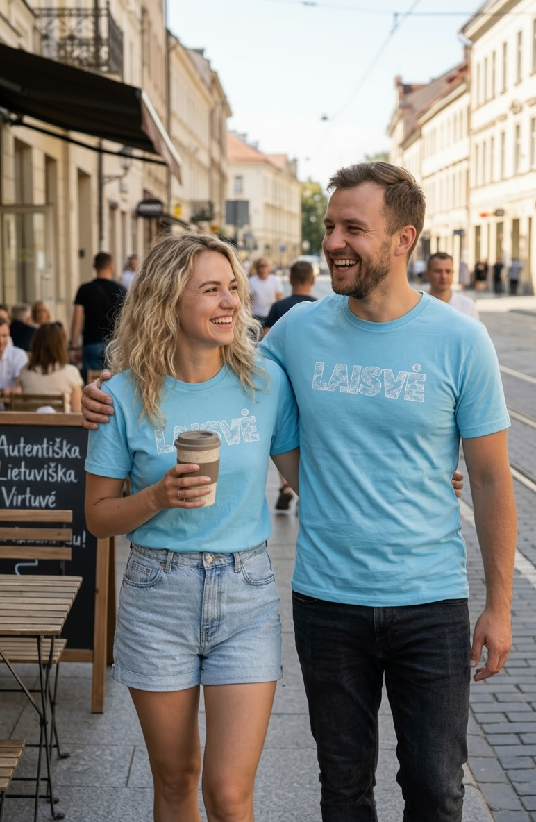 LAISVĖ Blue T-Shirt